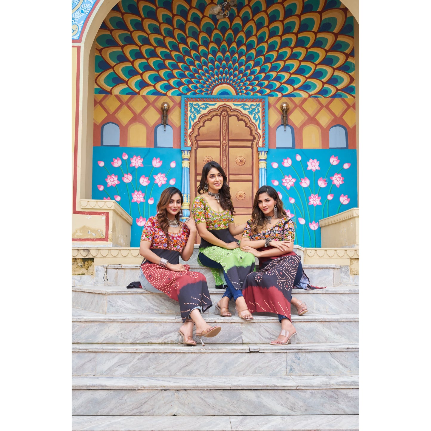Kurti with Katchi Gamthi work