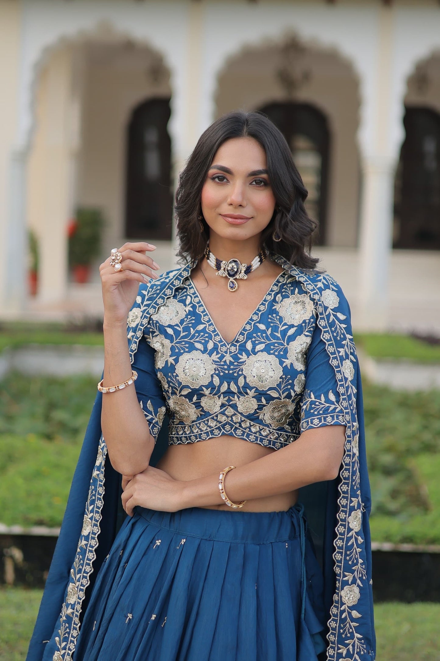 Lehenga Choli Set : Blue