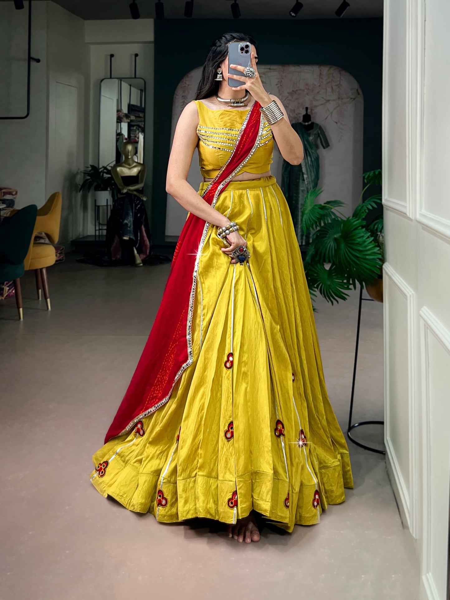 Navaratri Lehenga : Chanderi Silk