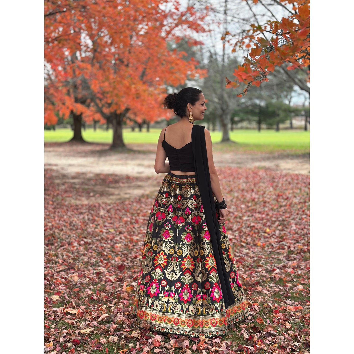 Banarasi Co-ord Set Lehenga – Black