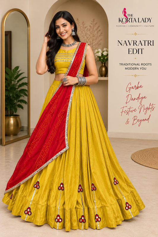 Navaratri Lehenga : Chanderi Silk