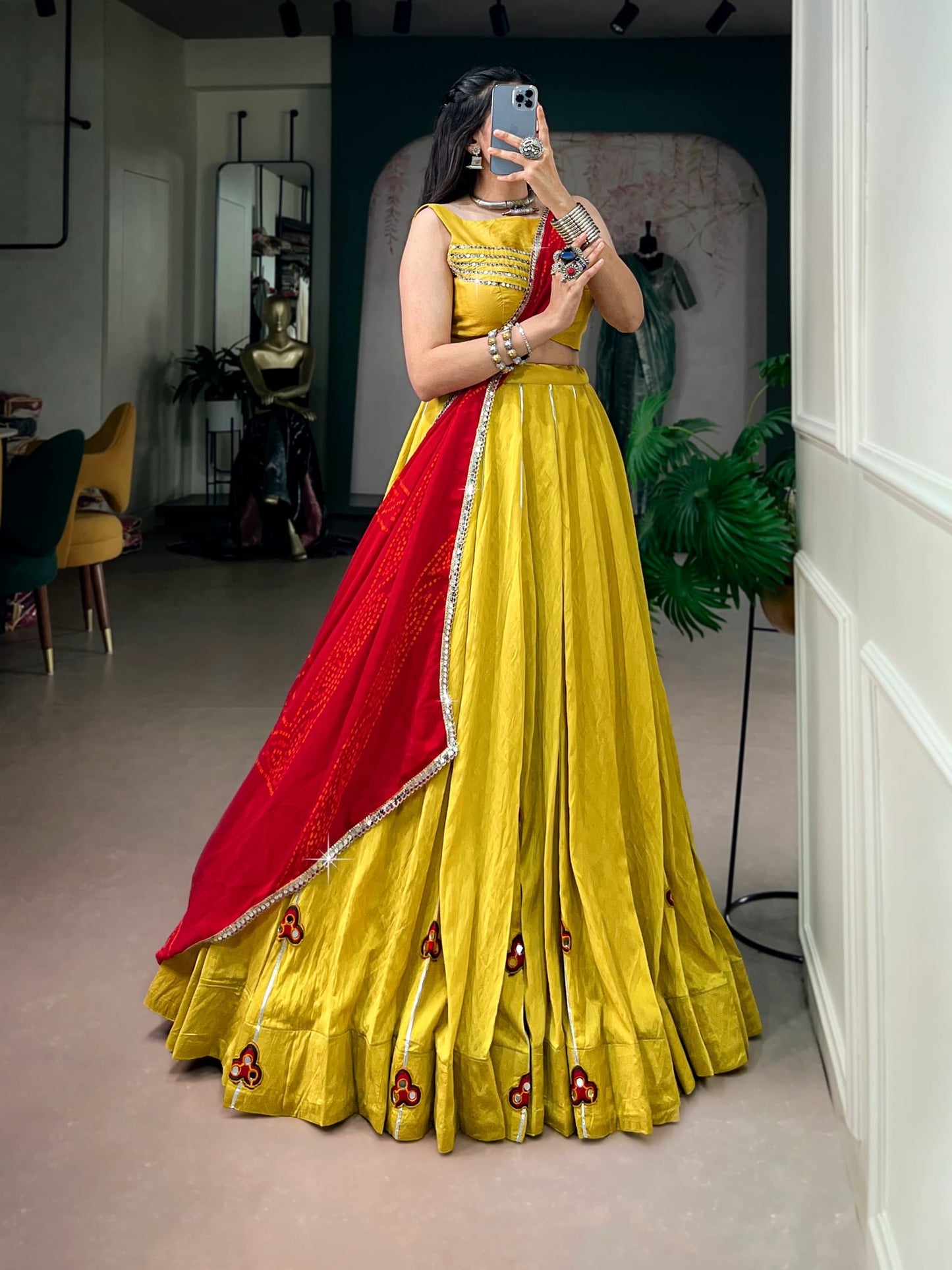 Navaratri Lehenga : Chanderi Silk