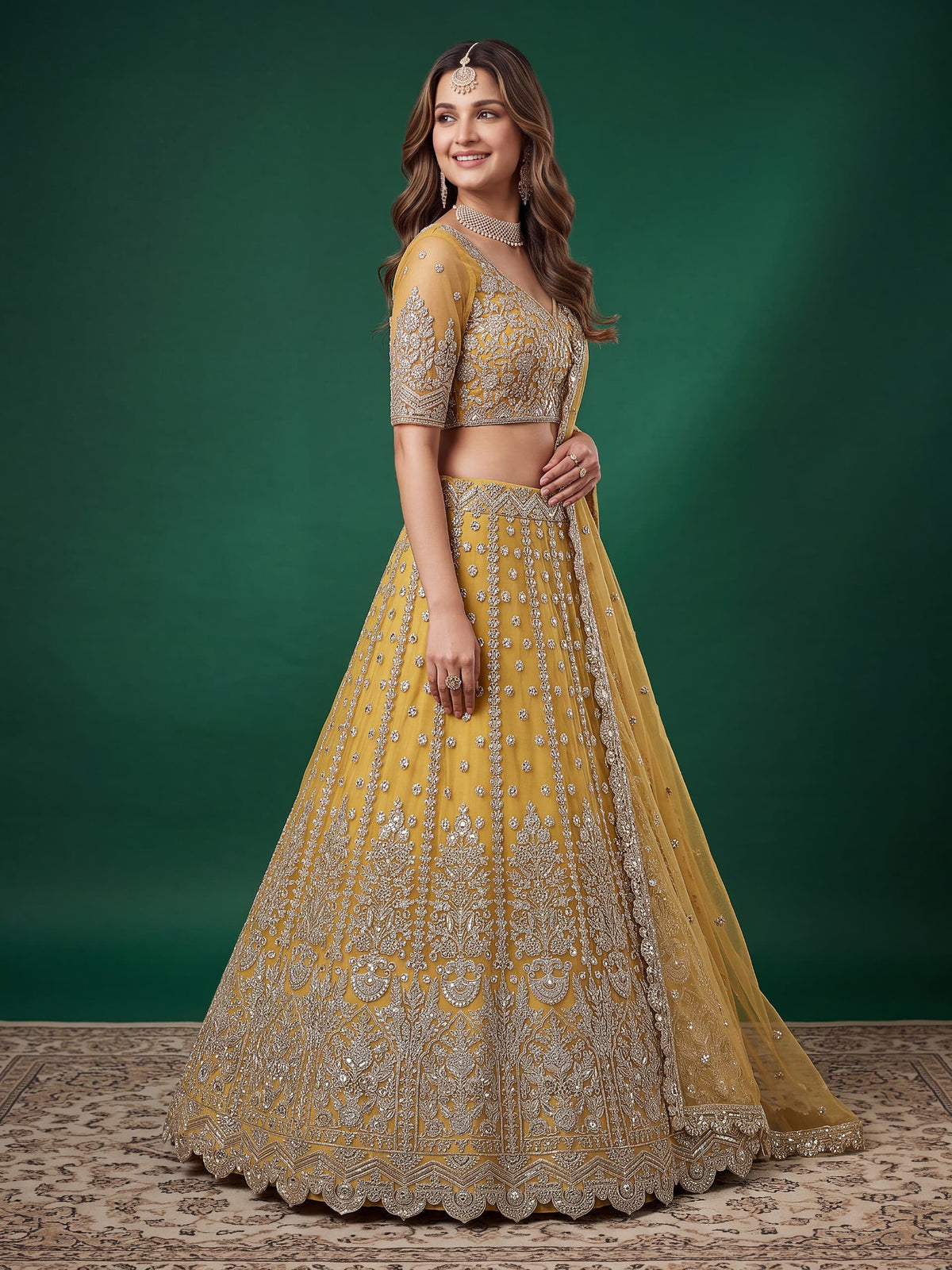 Regal Embroidered Lehenga Set – 6 Colors