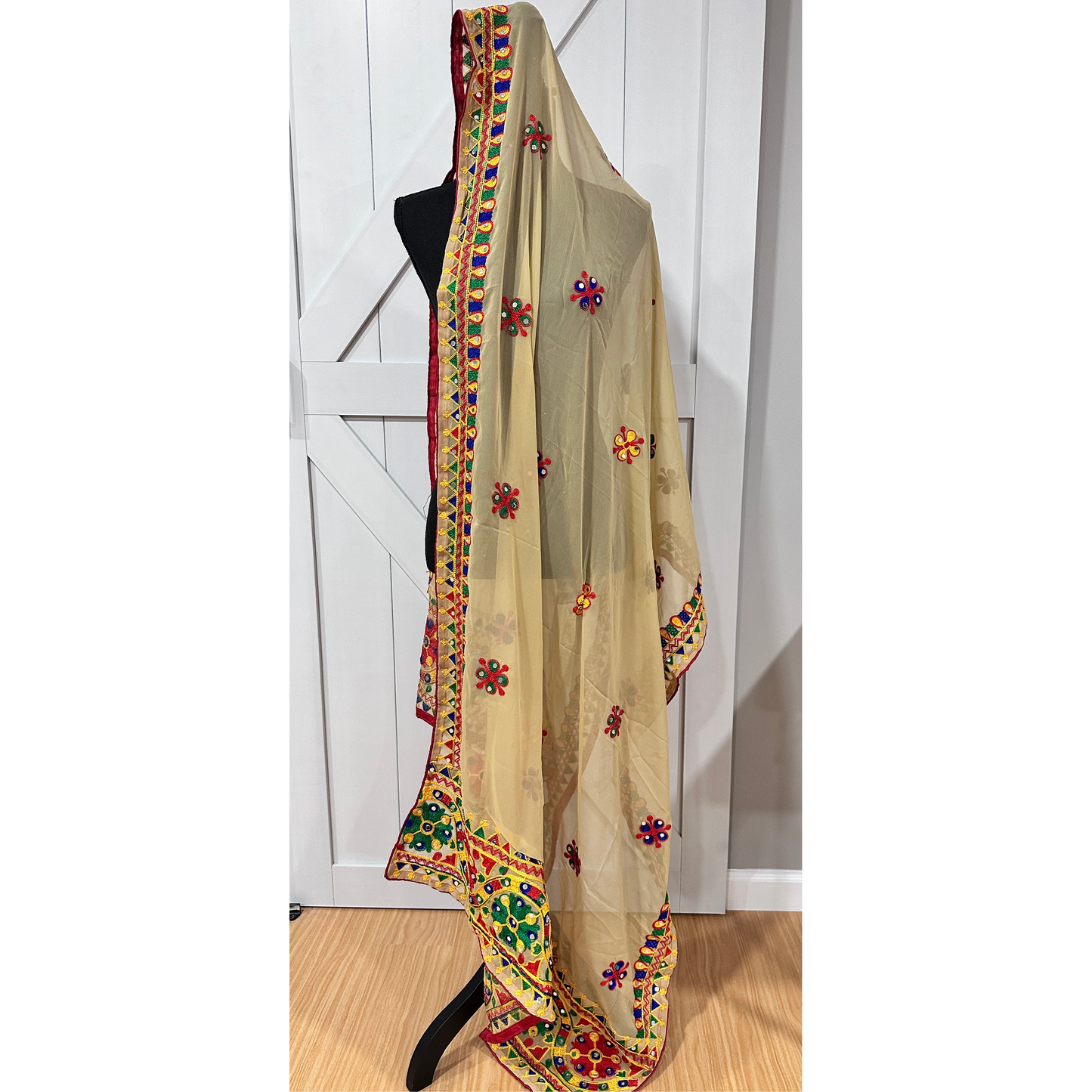 Navaratri Dupatta : Beige