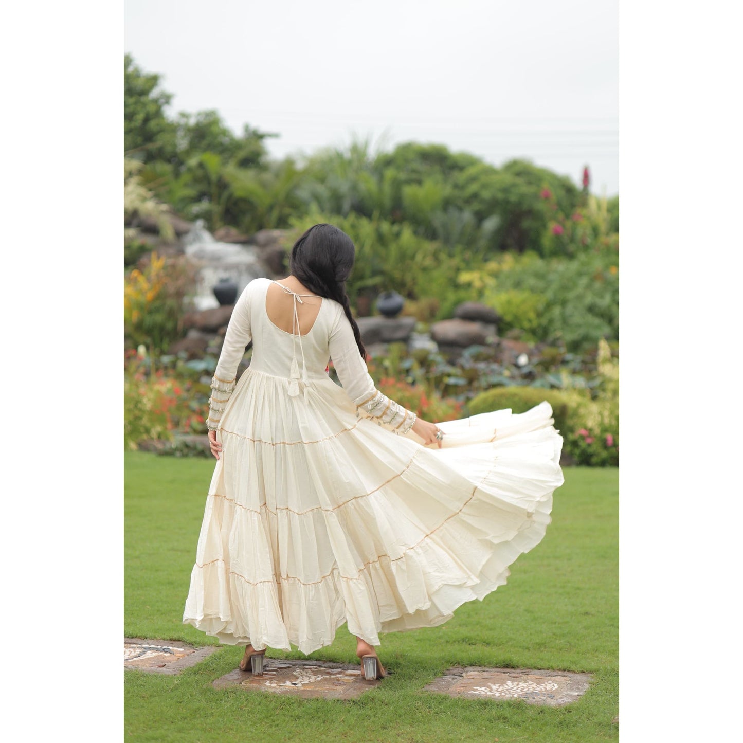Navaratri Gown : White