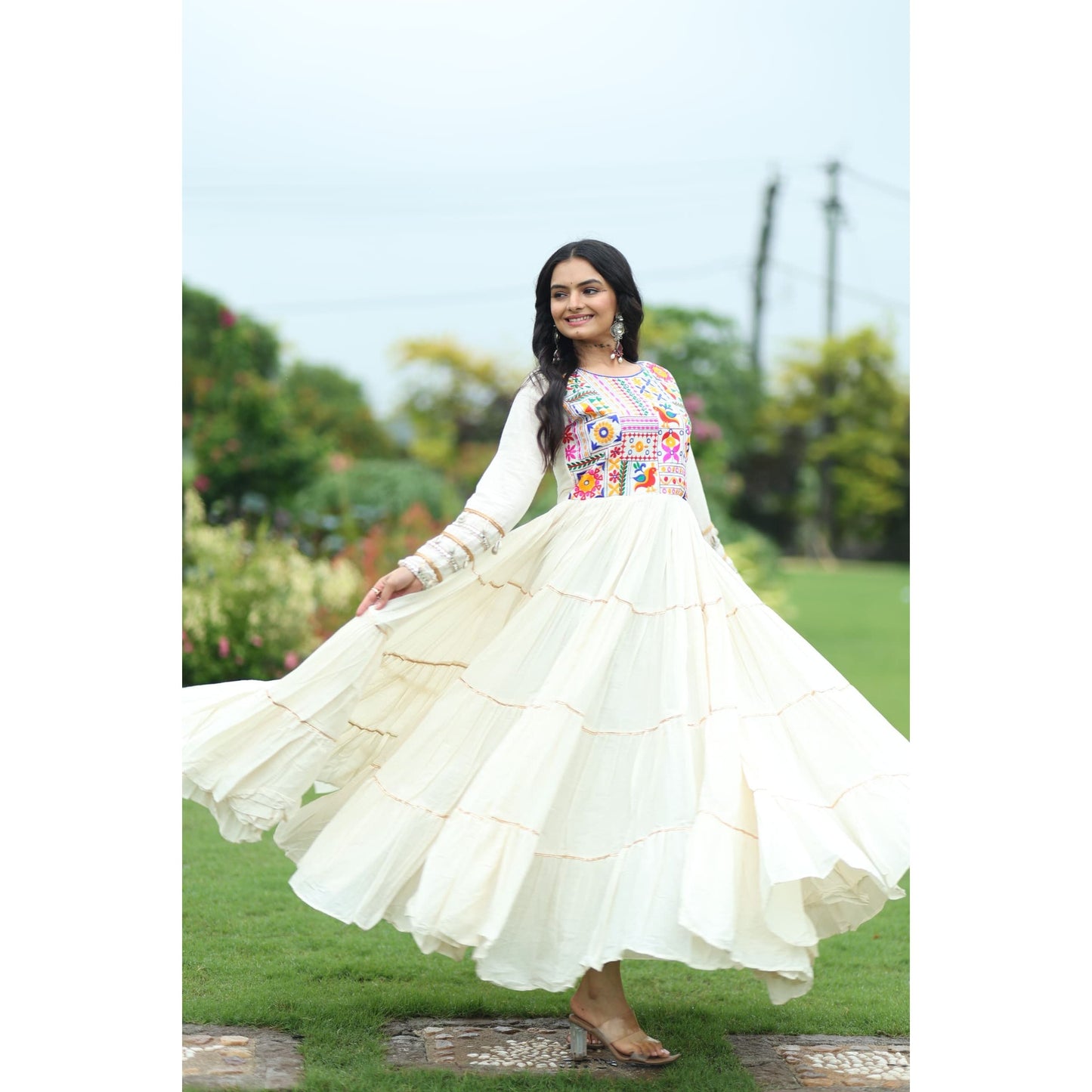 Navaratri Gown : White