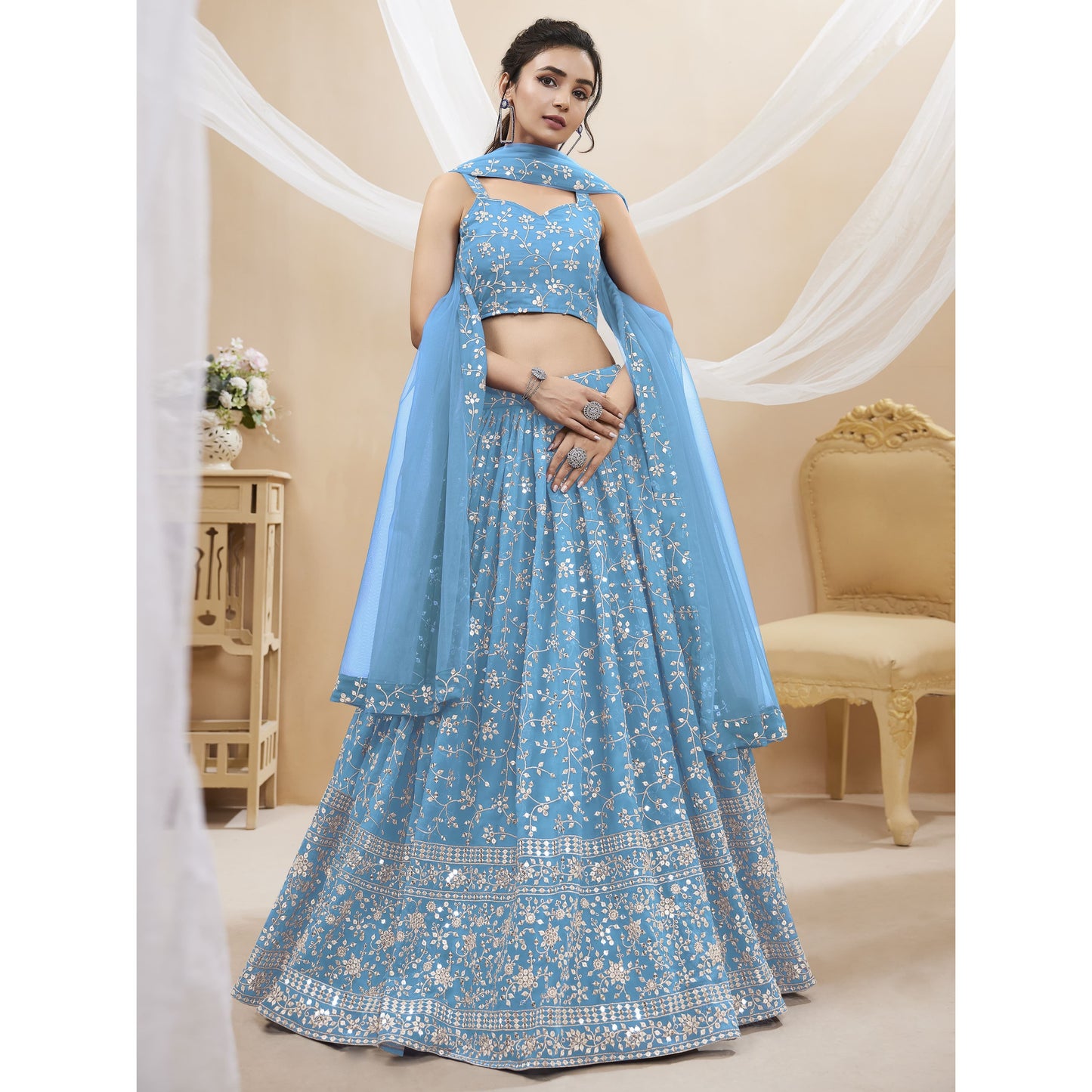 Blue Lehenga Choli (Pre Order)