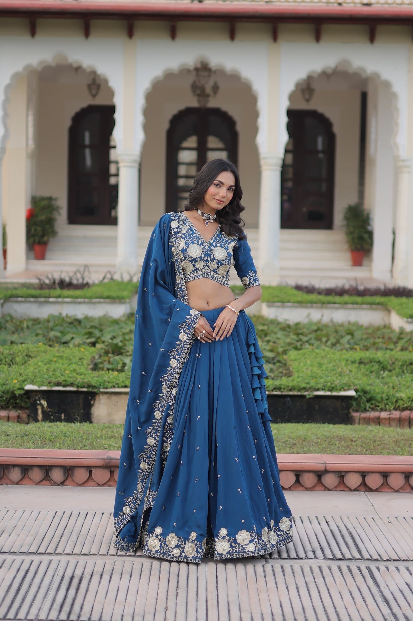 Lehenga Choli Set : Blue