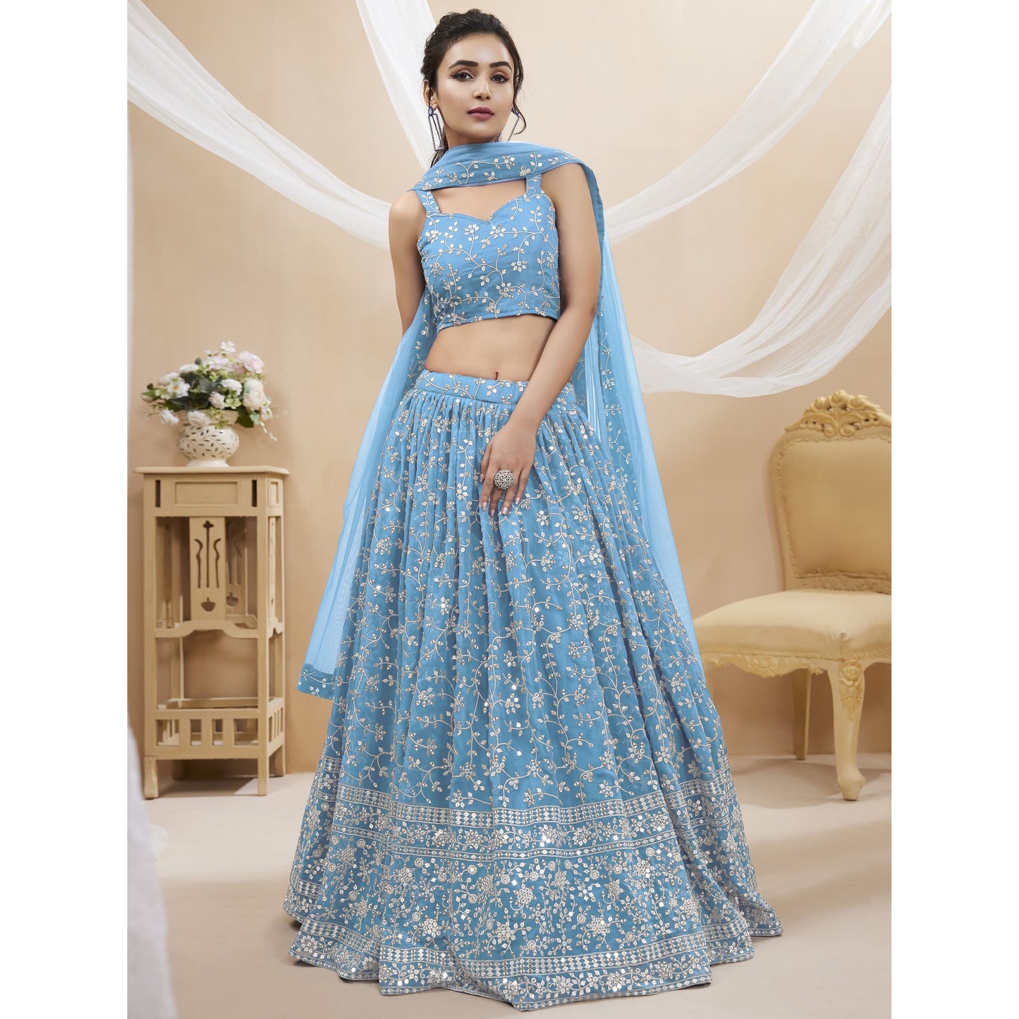 Blue Lehenga Choli (Pre Order)