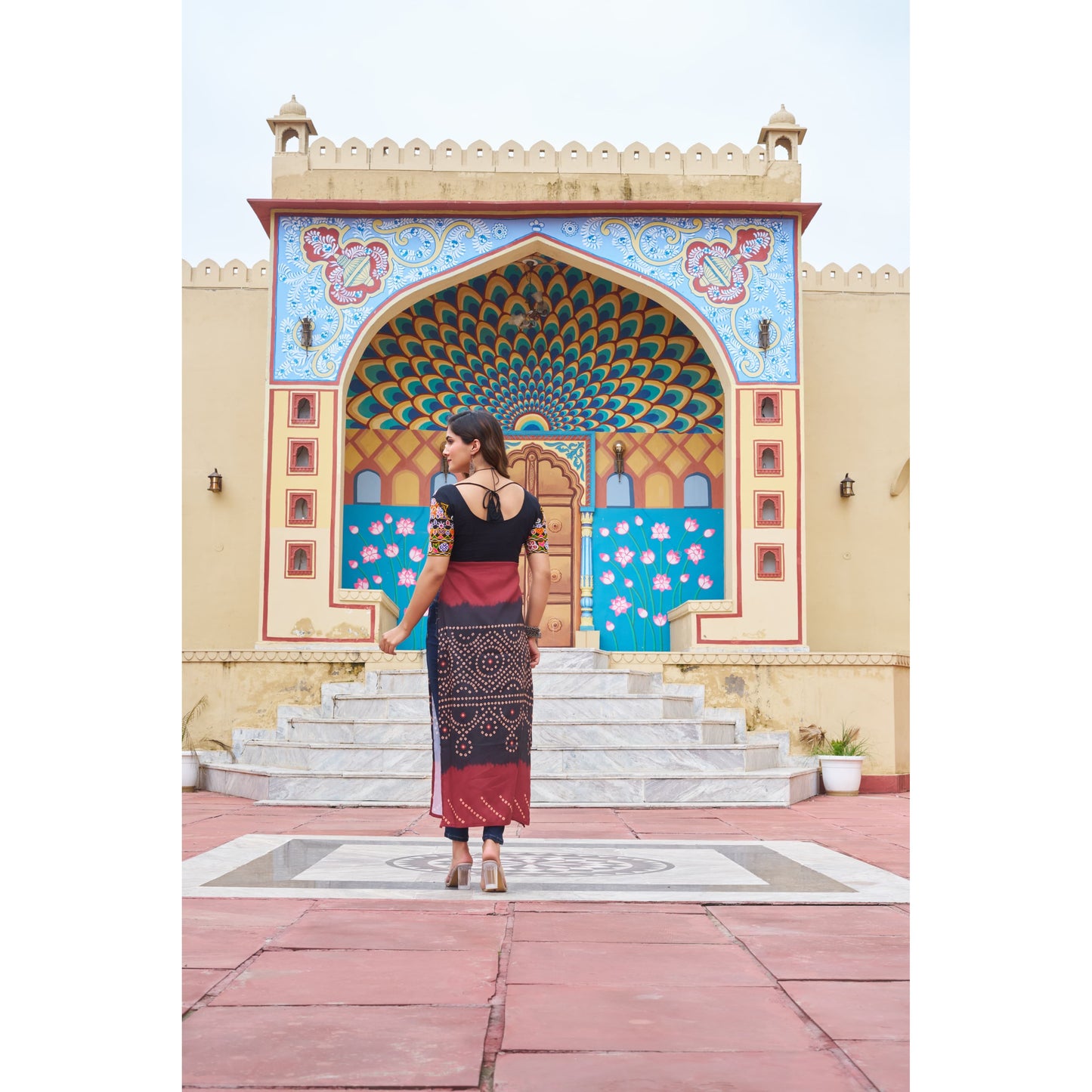 Kurti with Katchi Gamthi work