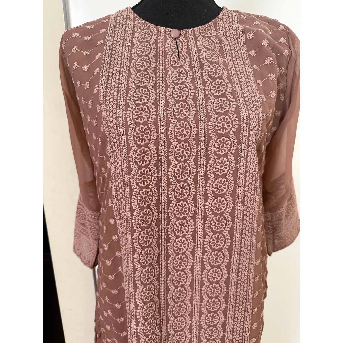 Light Brown Lakhnavi Kurta for Women