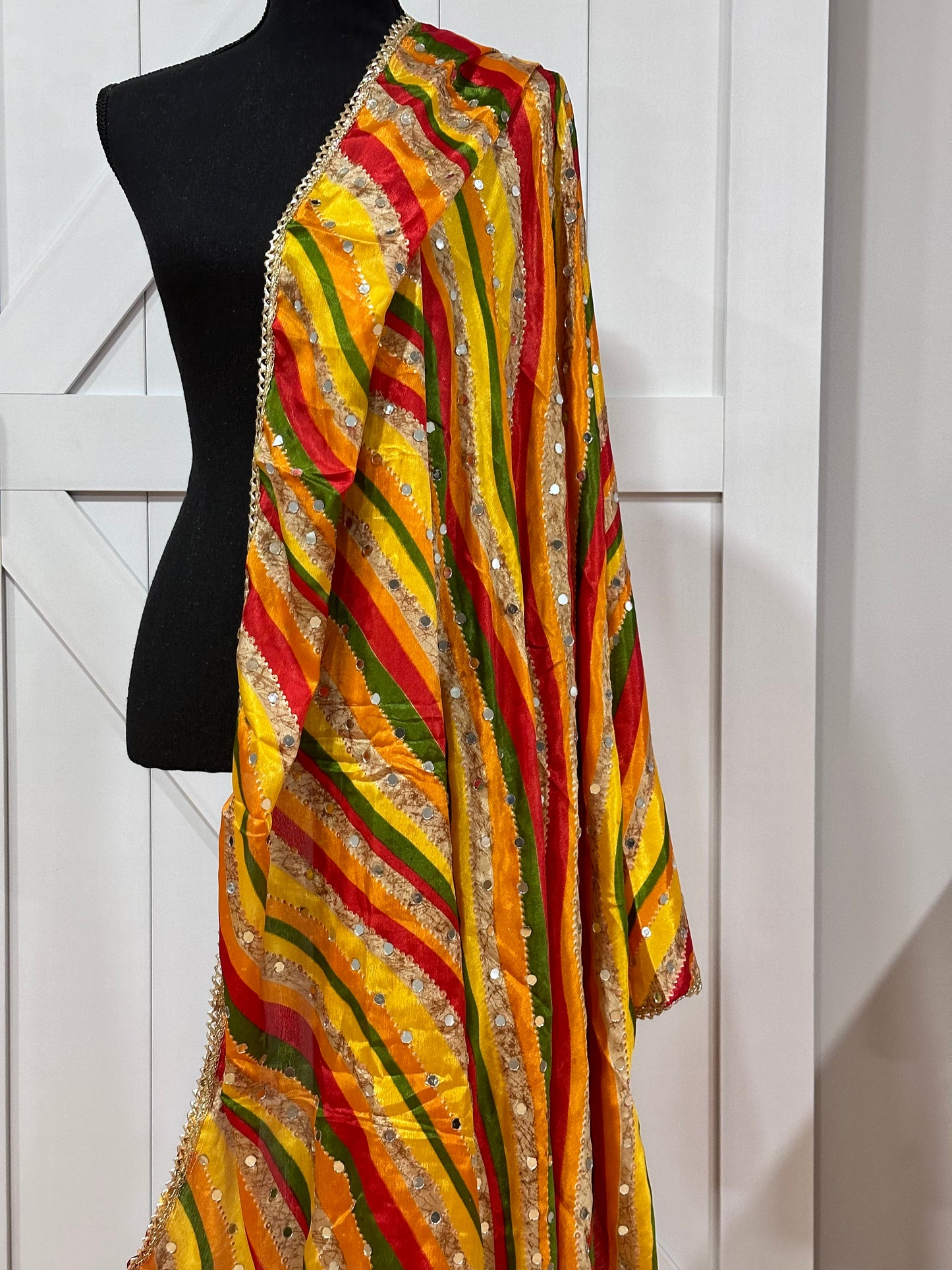 Phulkari Style Multicolor Dupatta