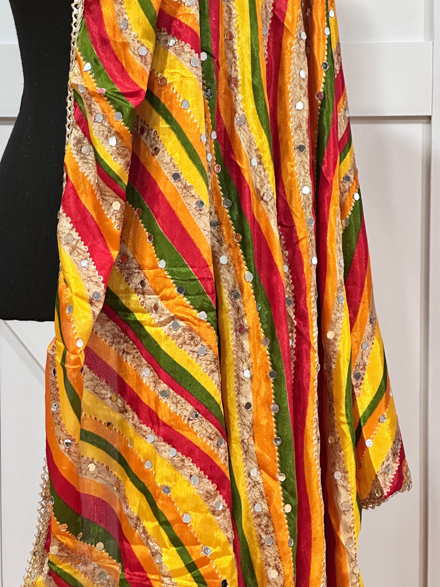 Phulkari Style Multicolor Dupatta