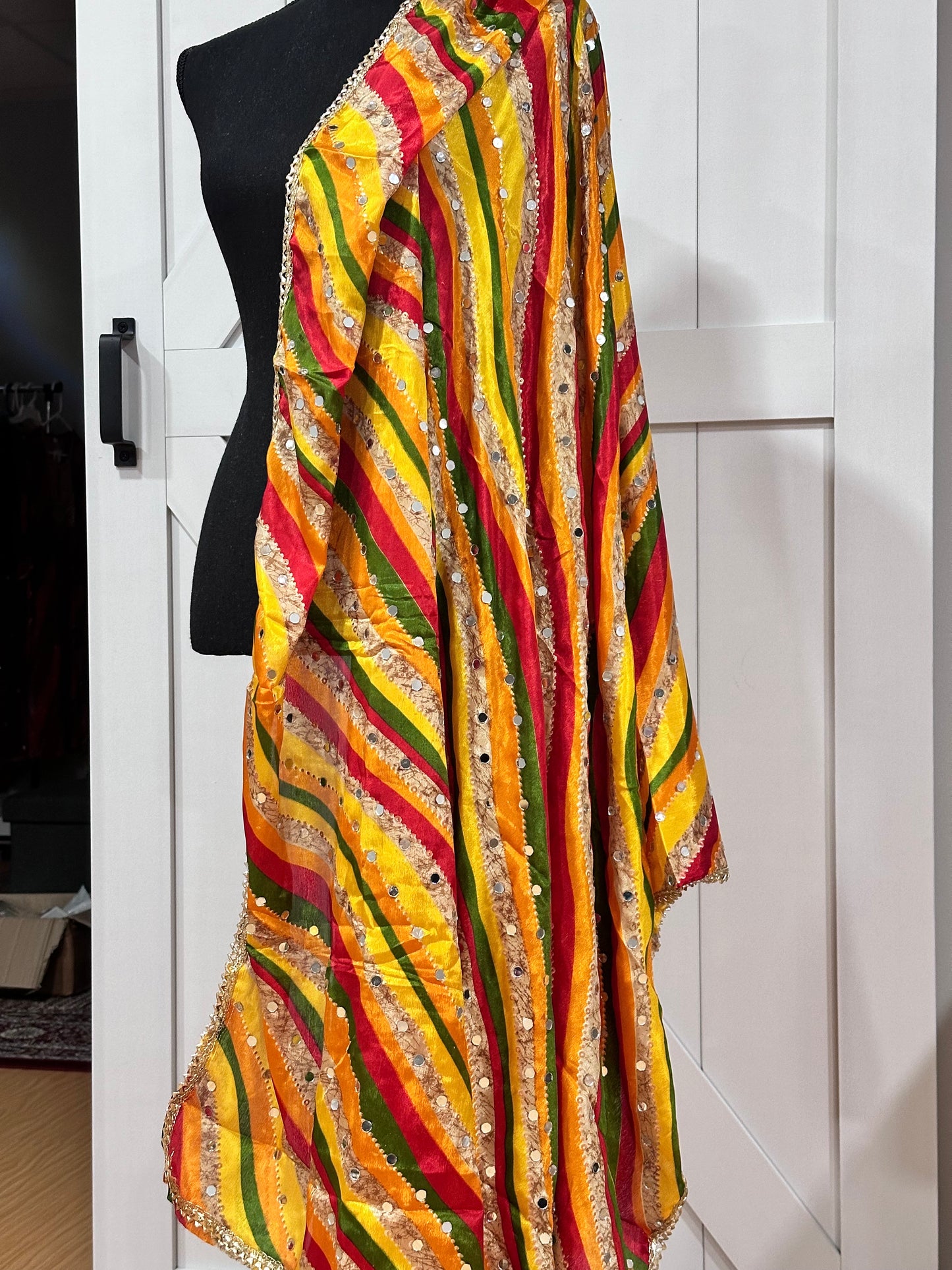 Phulkari Style Multicolor Dupatta