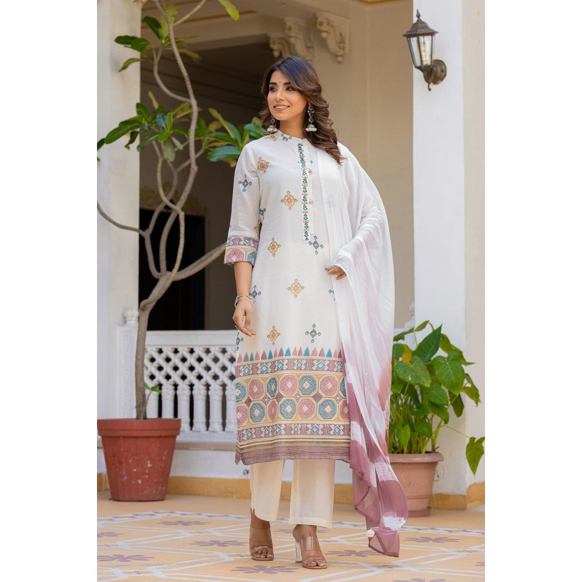 3 Piece Cotton Kurta Set