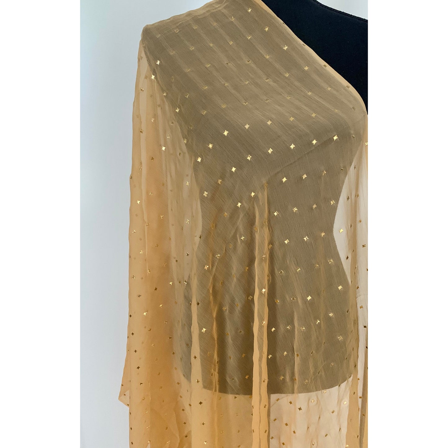 Gold Dupatta with Stars