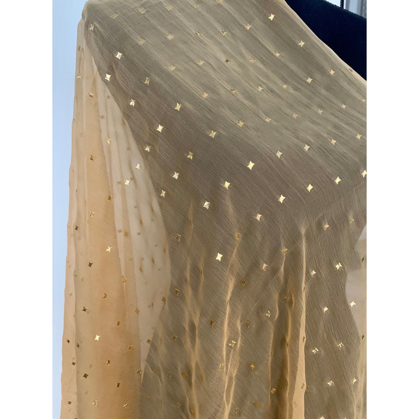 Gold Dupatta with Stars