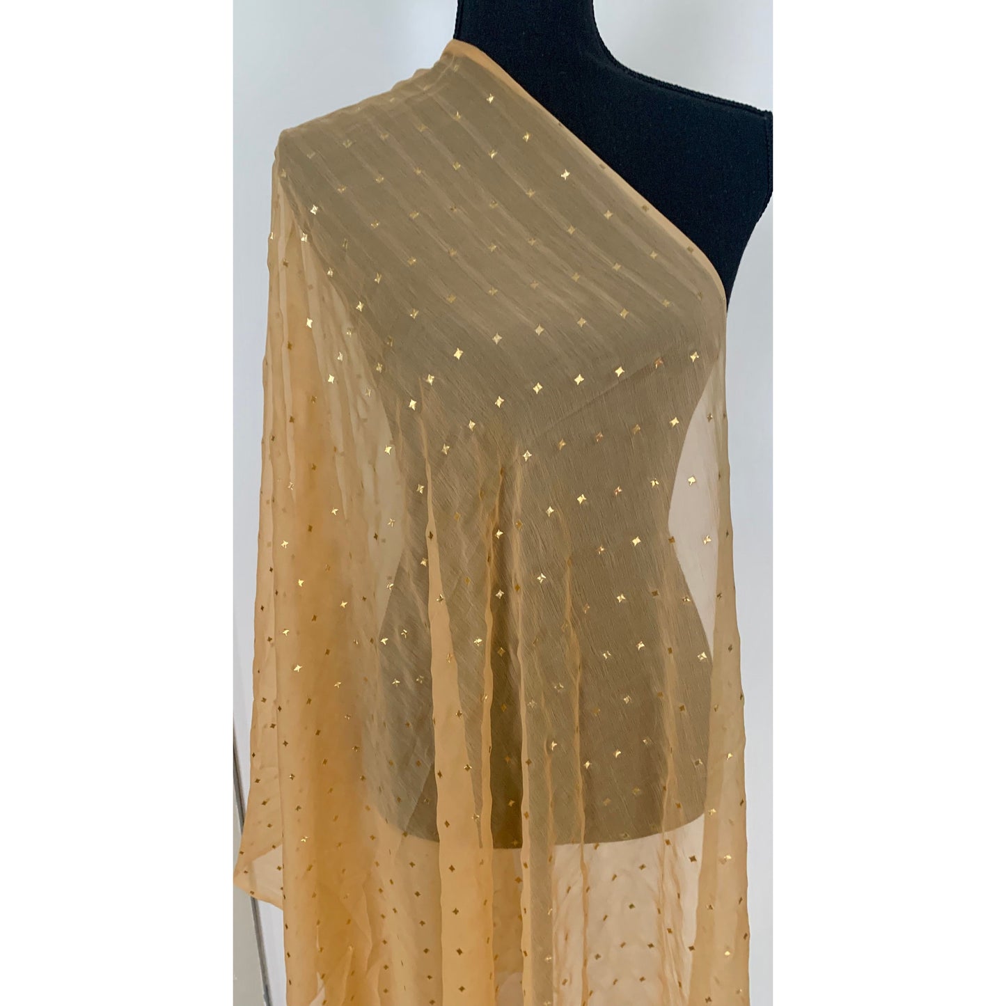 Gold Dupatta with Stars