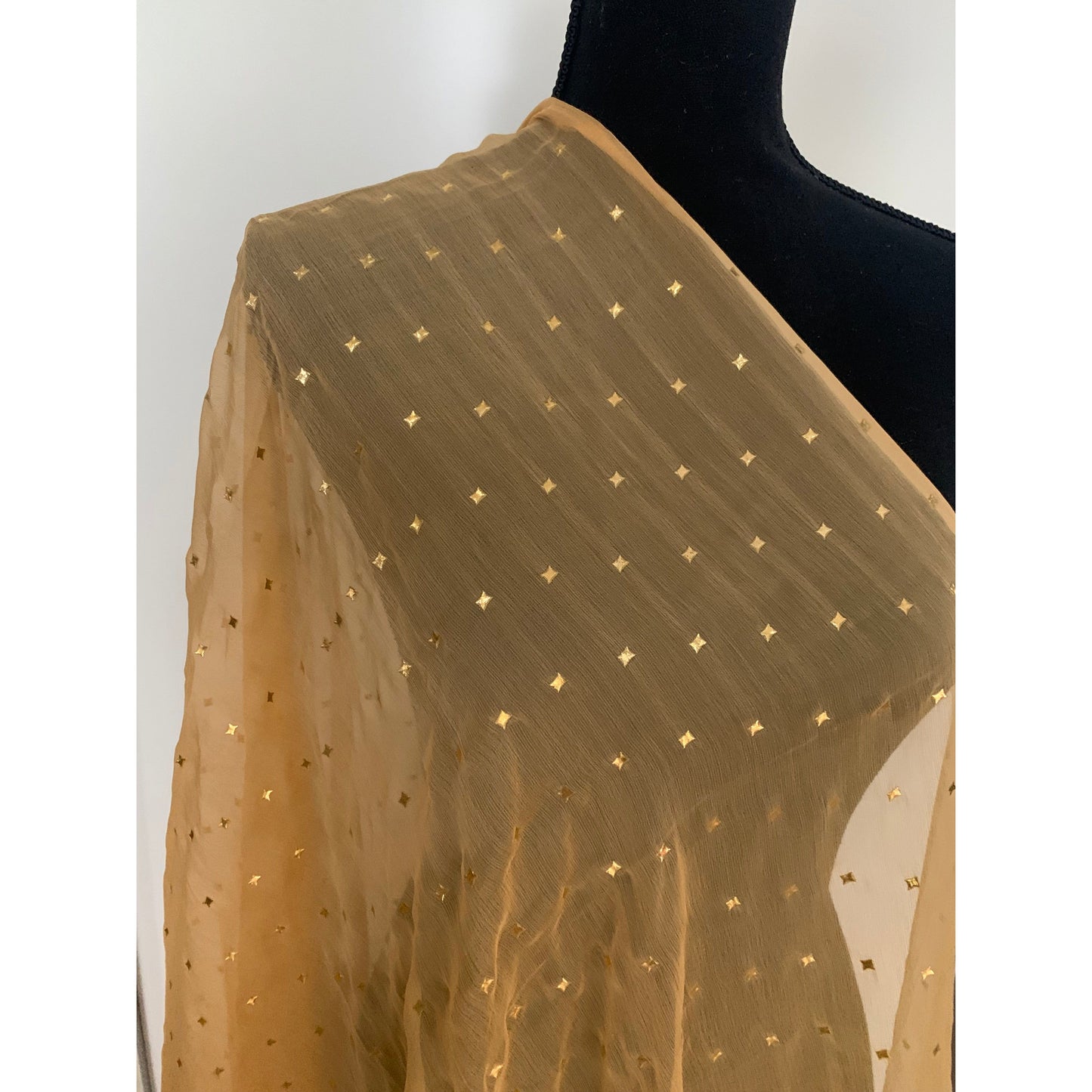 Gold Dupatta with Stars