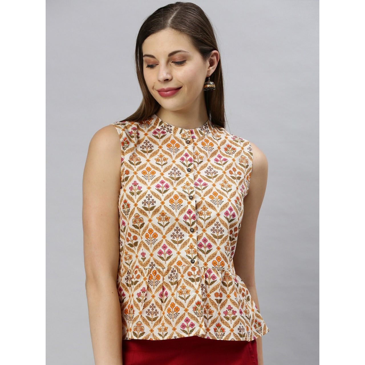 Sleeveless Short Kurti for Women